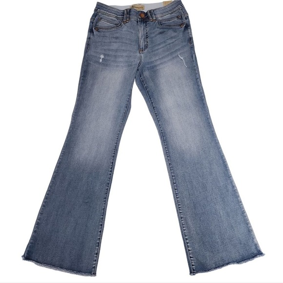 Democracy Ab Technology High Rise Booty Lift Fray Hem Itty Bitty More Boot Sz 8 - Picture 9 of 16